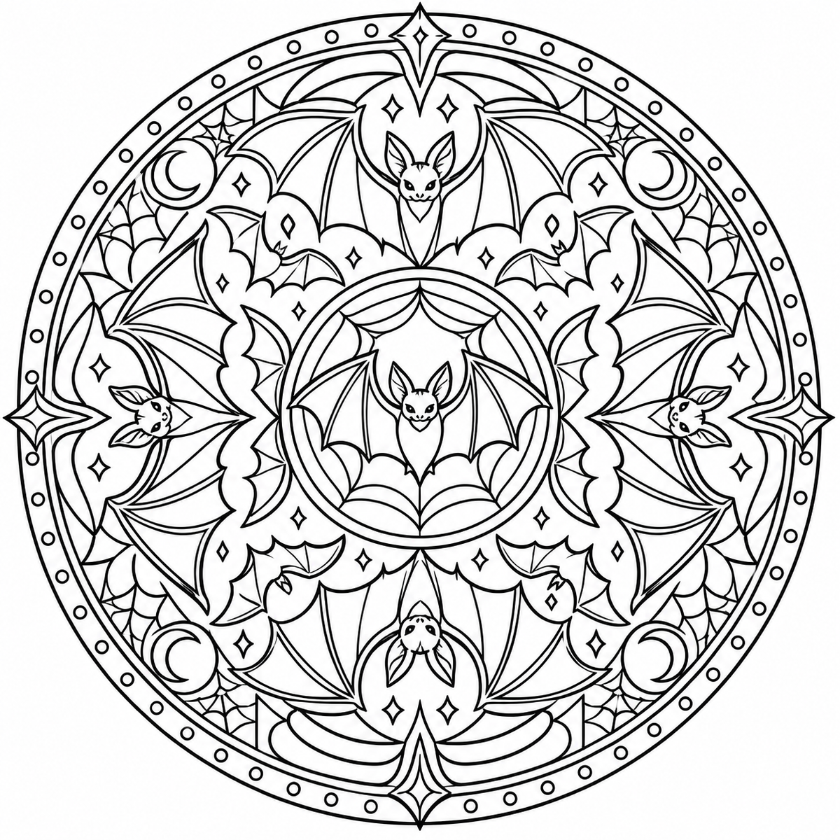 Pack 10 Mandalas Halloween à Colorier – Pages Coloriage Adulte Citrouille PNG | Téléchargement Instantané