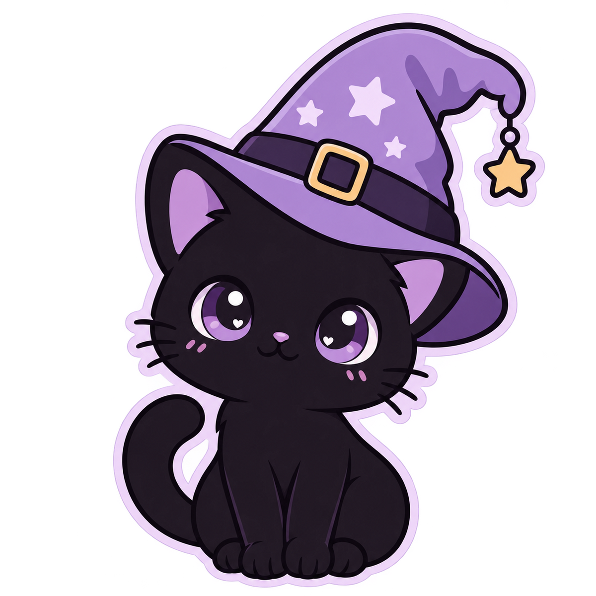 Stickers Halloween Kawaii à Imprimer – 10 PNG Téléchargement Instantané | Fantômes Citrouilles Chats