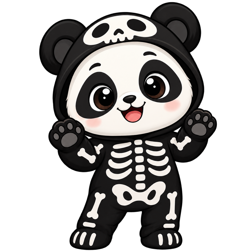 Pack Clipart Animaux Mignons Déguisés Halloween – PNG Kawaii à Imprimer | Téléchargement Instantané
