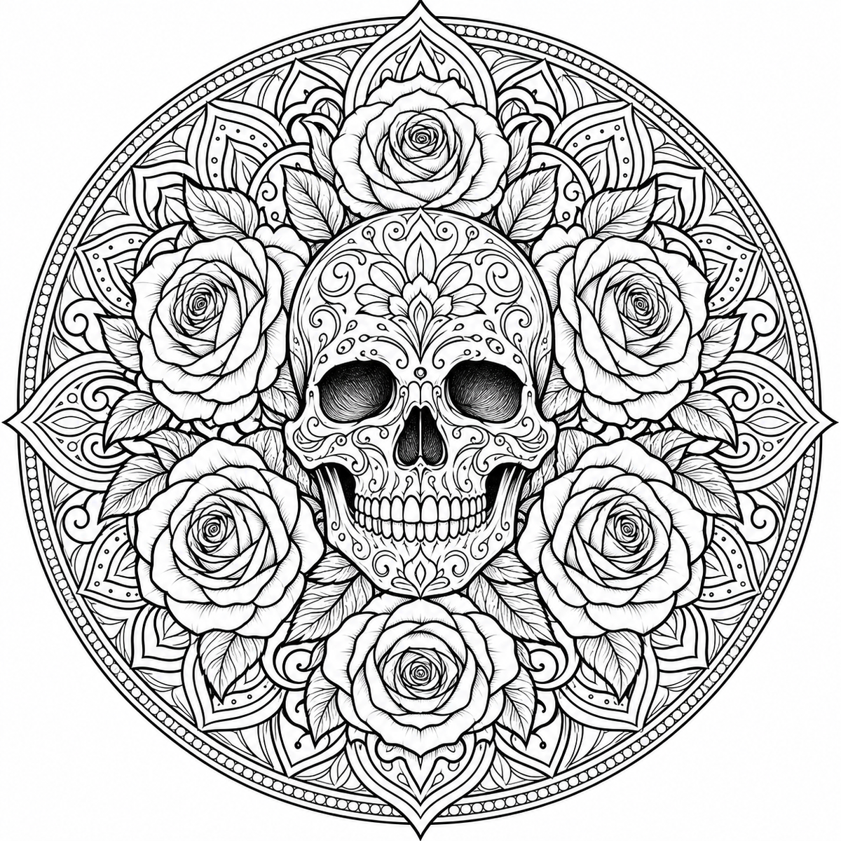 Pack 10 Mandalas Halloween à Colorier – Pages Coloriage Adulte Citrouille PNG | Téléchargement Instantané