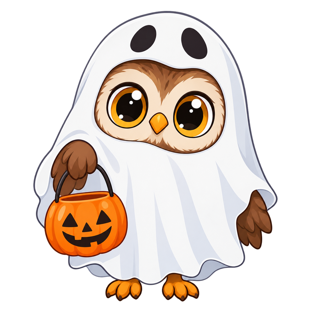 Pack Clipart Animaux Mignons Déguisés Halloween – PNG Kawaii à Imprimer | Téléchargement Instantané