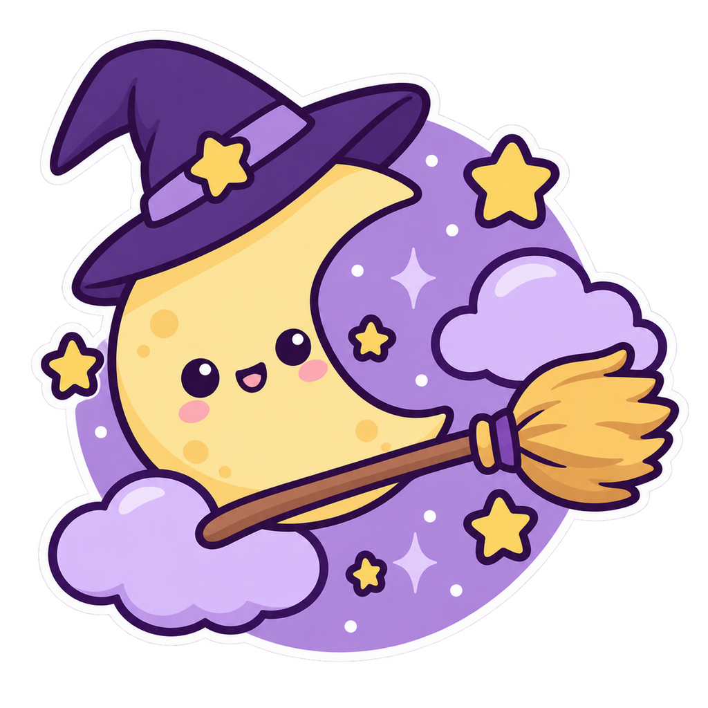 Stickers Halloween Kawaii à Imprimer – 10 PNG Téléchargement Instantané | Fantômes Citrouilles Chats
