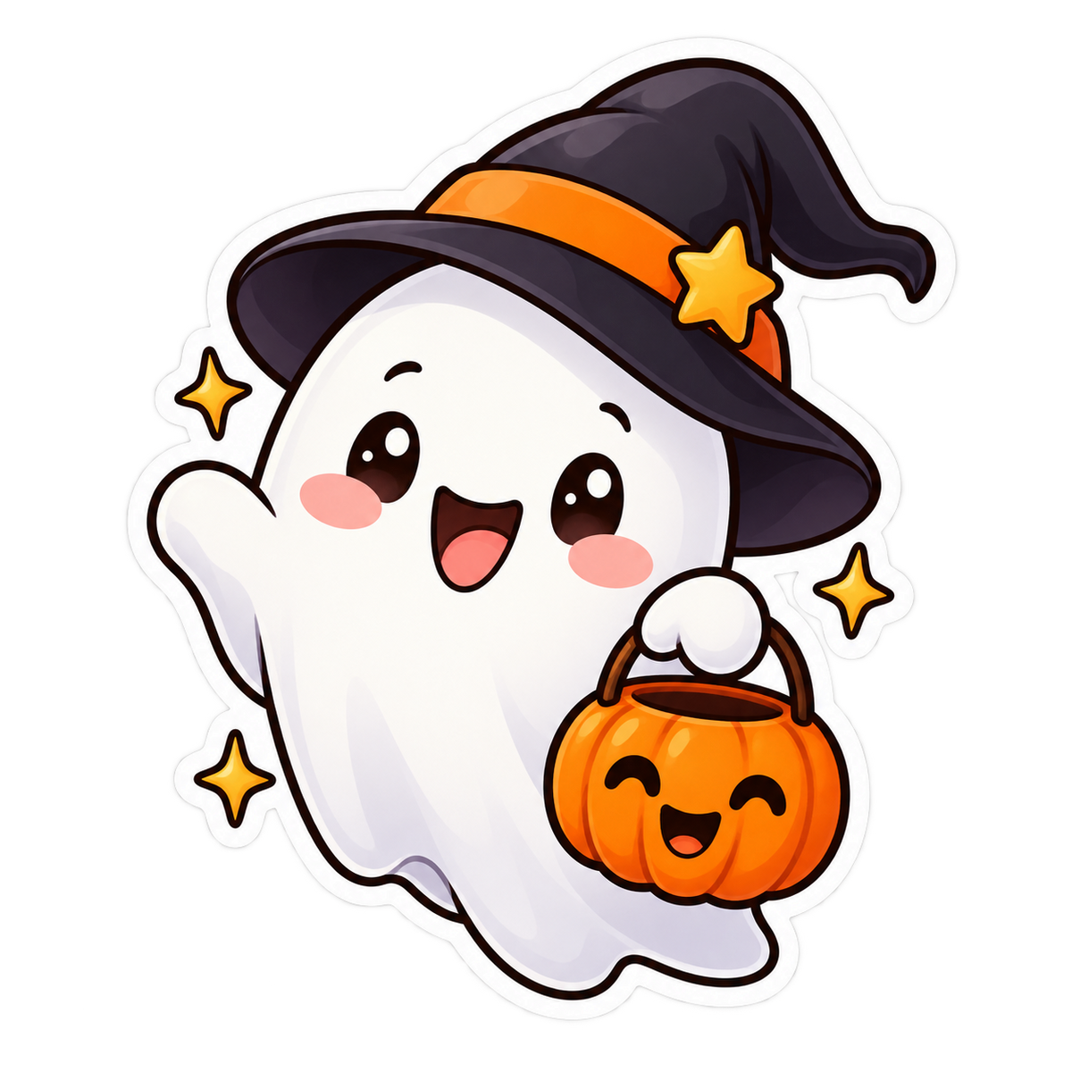 Mini Pack Halloween Gratuit – 1 Mandala + 1 Sticker Kawaii PNG | Téléchargement Instantané