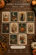 Set 10 Affiches Boho Halloween Wall Art Pinterest