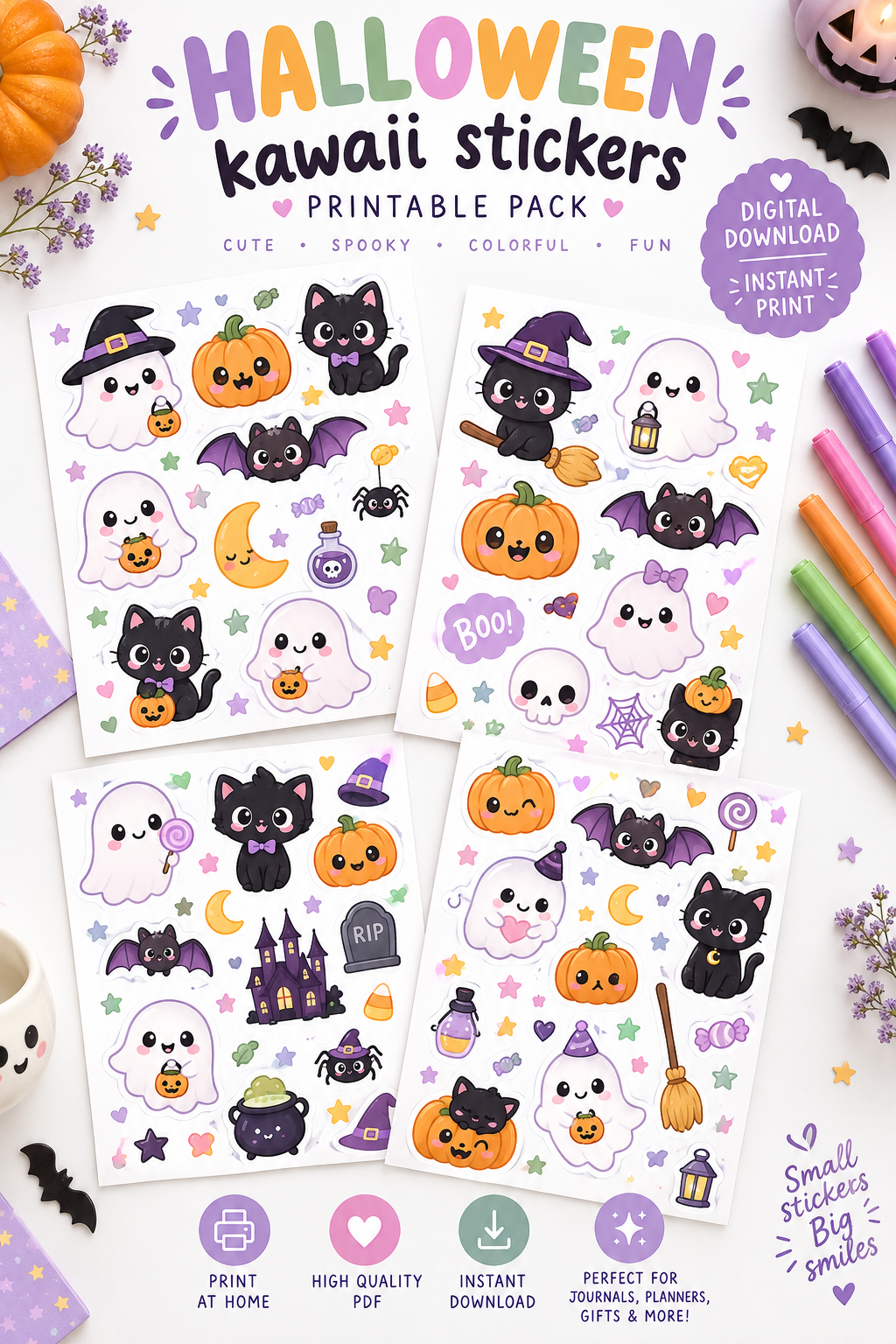 Stickers Halloween Kawaii Pinterest