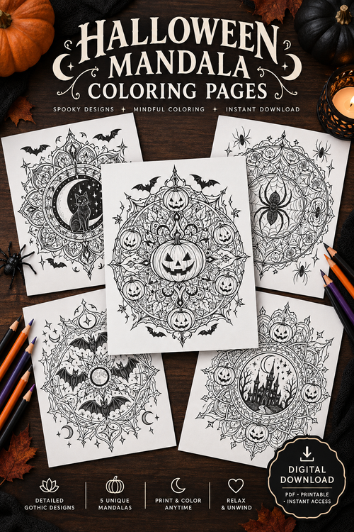 Mandalas Halloween Pinterest