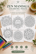 Pack 10 Mandalas Zen à Colorier Pinterest