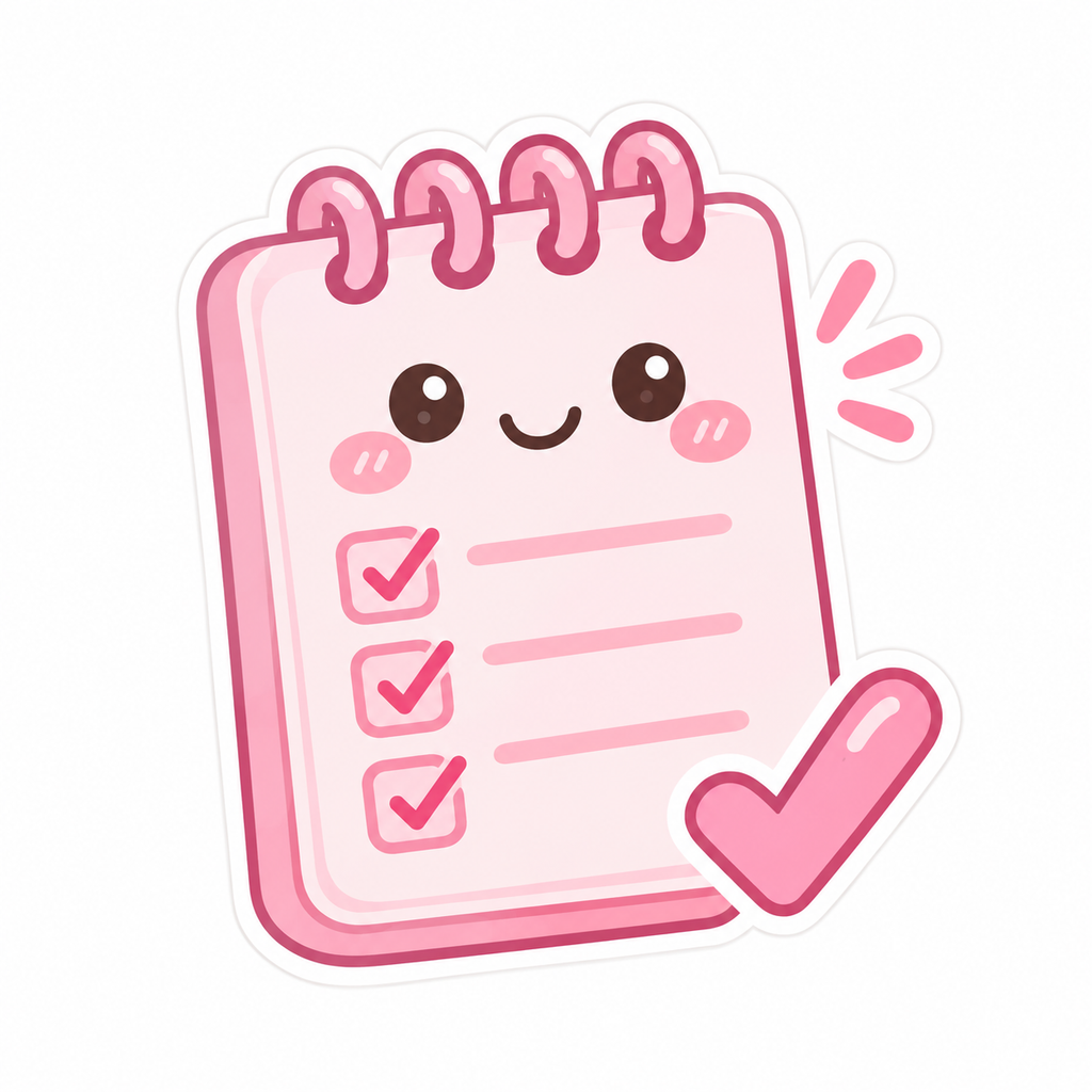 Pack 10 Stickers Kawaii Planner à Imprimer – Organisation Agenda Mignonne PNG | Téléchargement Instantané