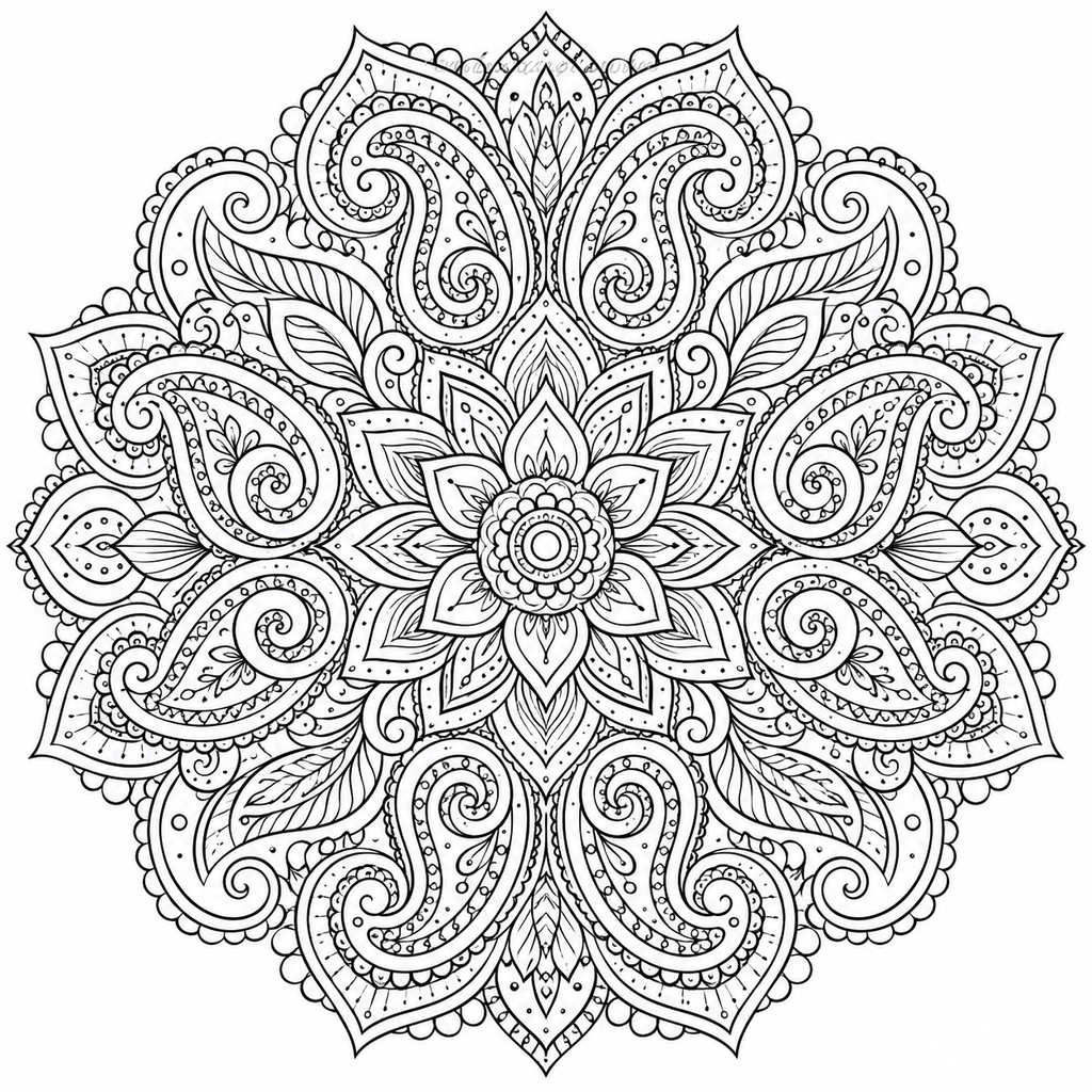 Pack 10 Mandalas Zen à Colorier – Pages Coloriage Adulte Anti-stress PNG | Téléchargement Instantané