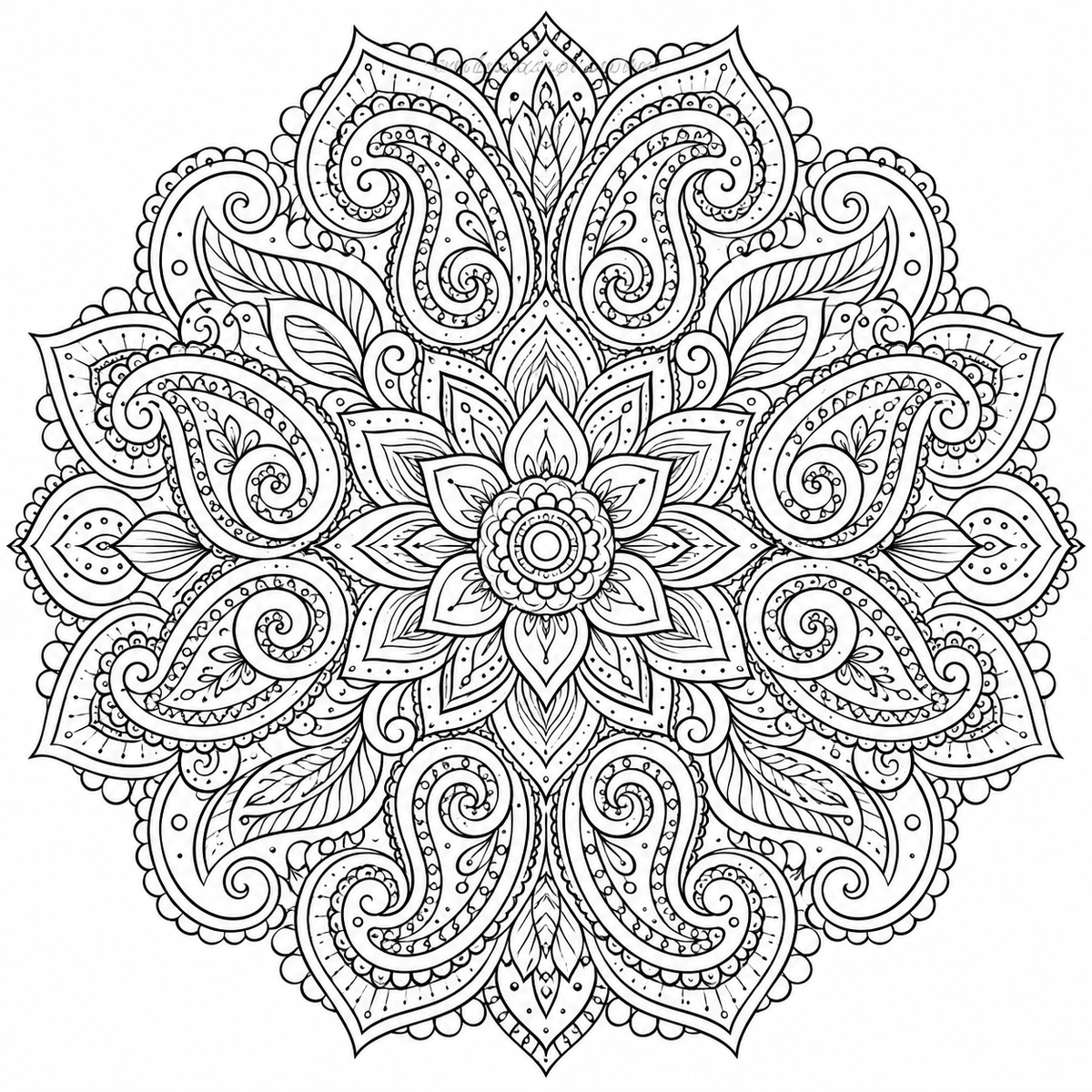 Pack 10 Mandalas Zen à Colorier – Pages Coloriage Adulte Anti-stress PNG | Téléchargement Instantané