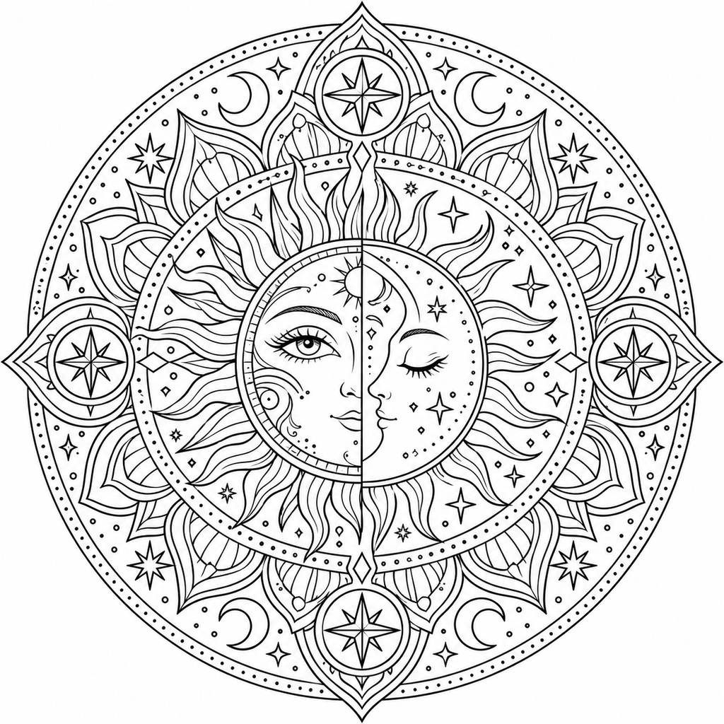 Pack 10 Mandalas Zen à Colorier – Pages Coloriage Adulte Anti-stress PNG | Téléchargement Instantané