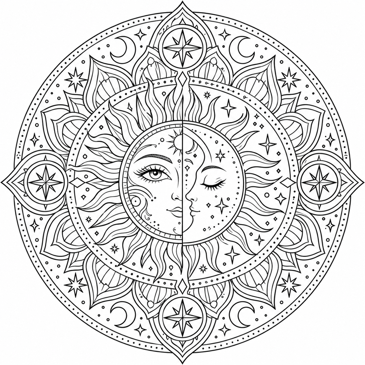 Pack 10 Mandalas Zen à Colorier – Pages Coloriage Adulte Anti-stress PNG | Téléchargement Instantané
