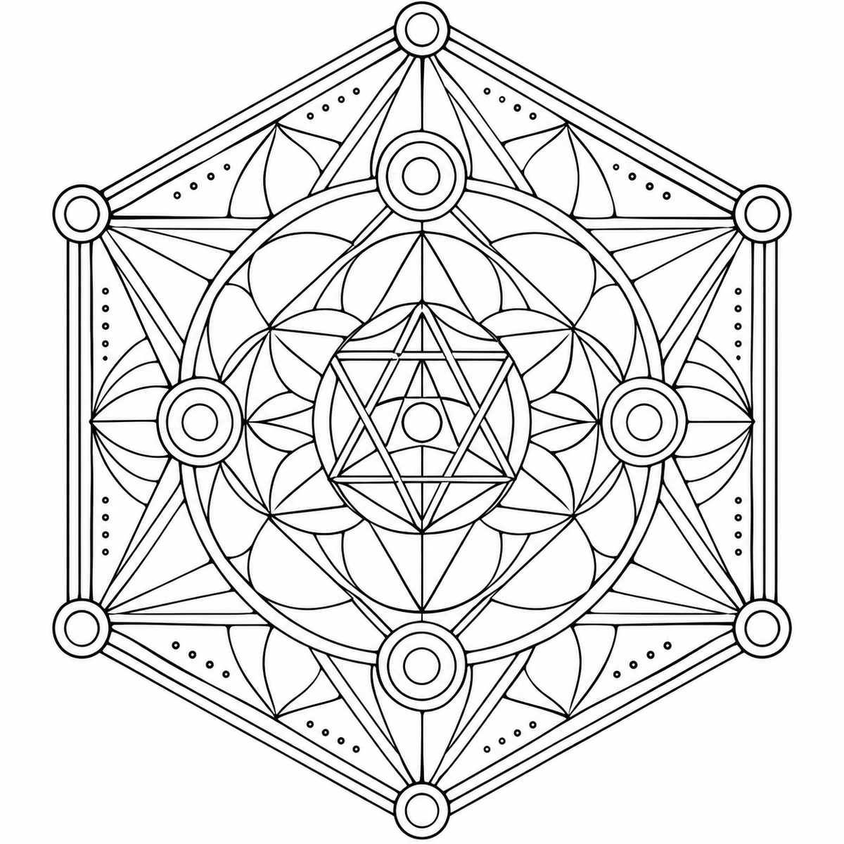 Pack 10 Mandalas Zen à Colorier – Pages Coloriage Adulte Anti-stress PNG | Téléchargement Instantané