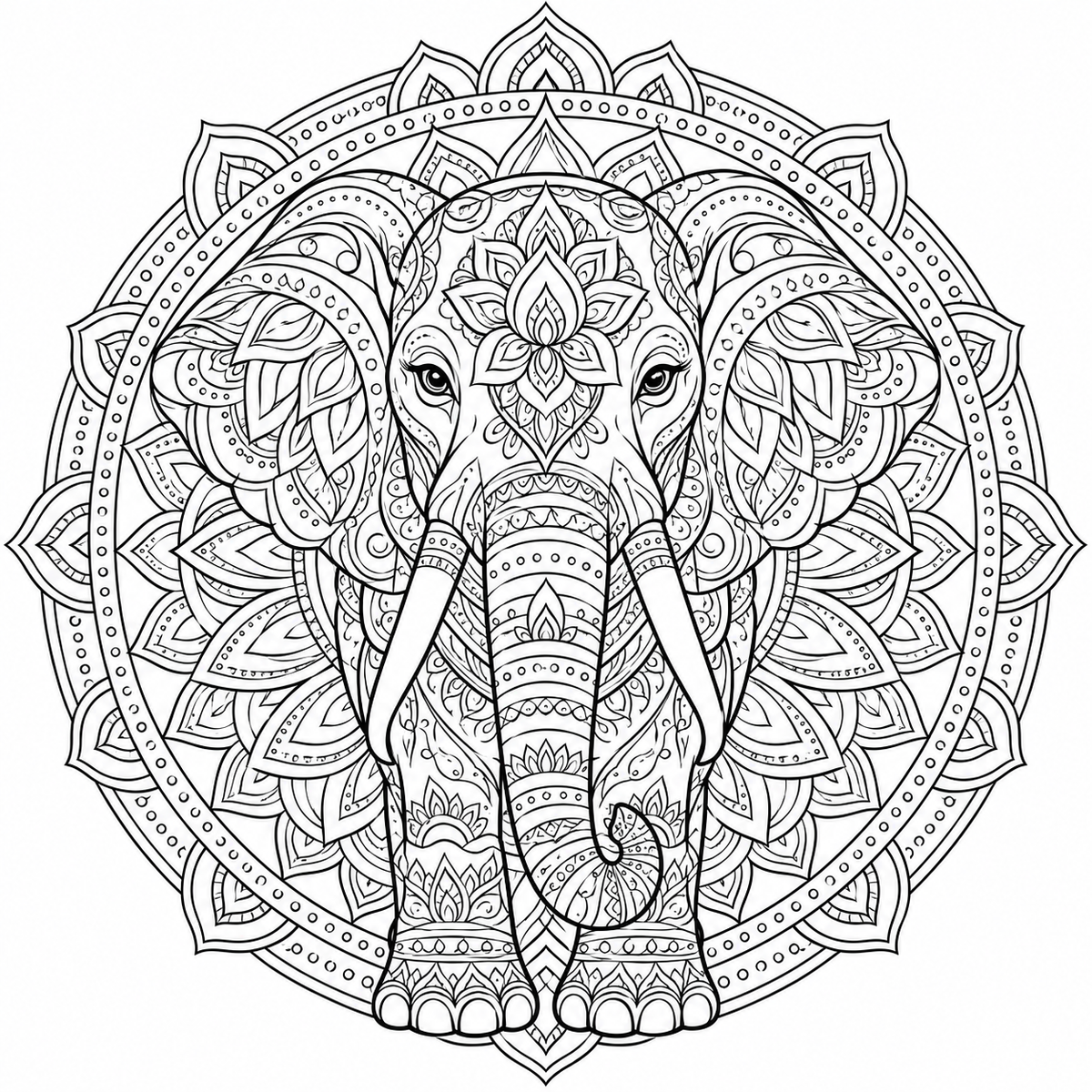 Pack 10 Mandalas Zen à Colorier – Pages Coloriage Adulte Anti-stress PNG | Téléchargement Instantané
